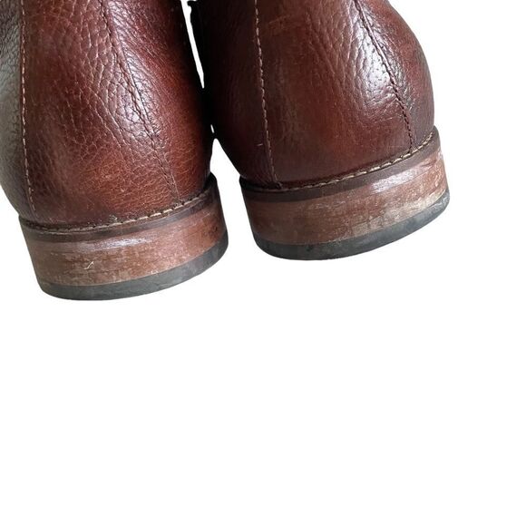 JOHNSTON & MURPHY Leather Chelsea Slip-On Ankle Boots Brown 9.5 - Picture 8 of 12